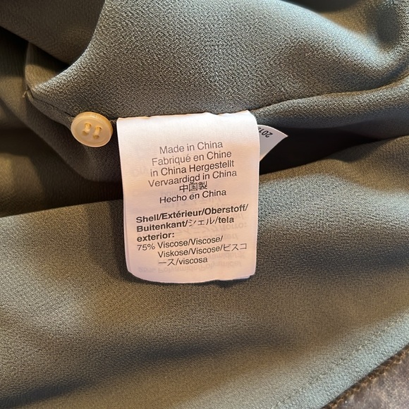 J Crew Shirt Womens 8 Sage green Tank Top Crushed Velvet Cropped Scoop Neck - Picture 6 of 9